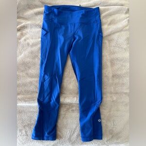 lululemon athletica Cobalt Blue Cropped Leggings